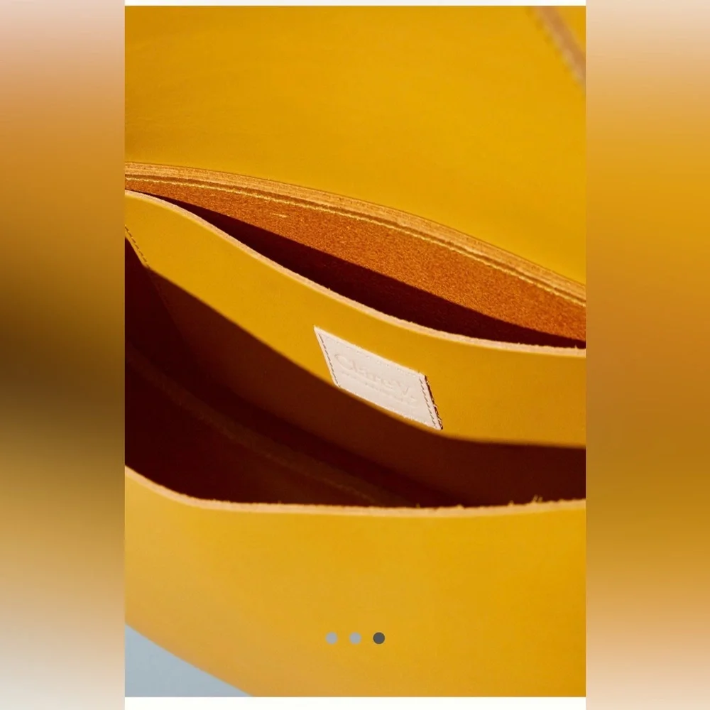 RARE COLOR Clare V. Herieth Yellow Shoulder Bag - Picture 3 of 9